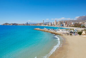 Benidorm Poniente beach in Alicante Spain