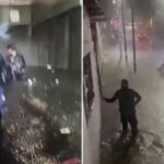 Policías rescatan a personas atrapadas por las intensas lluvias en CdMx